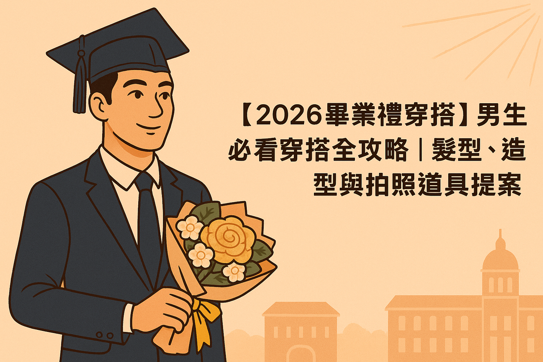 【2025畢業禮穿搭】男生必看穿搭全攻略|髮型、造型與拍照道具提案