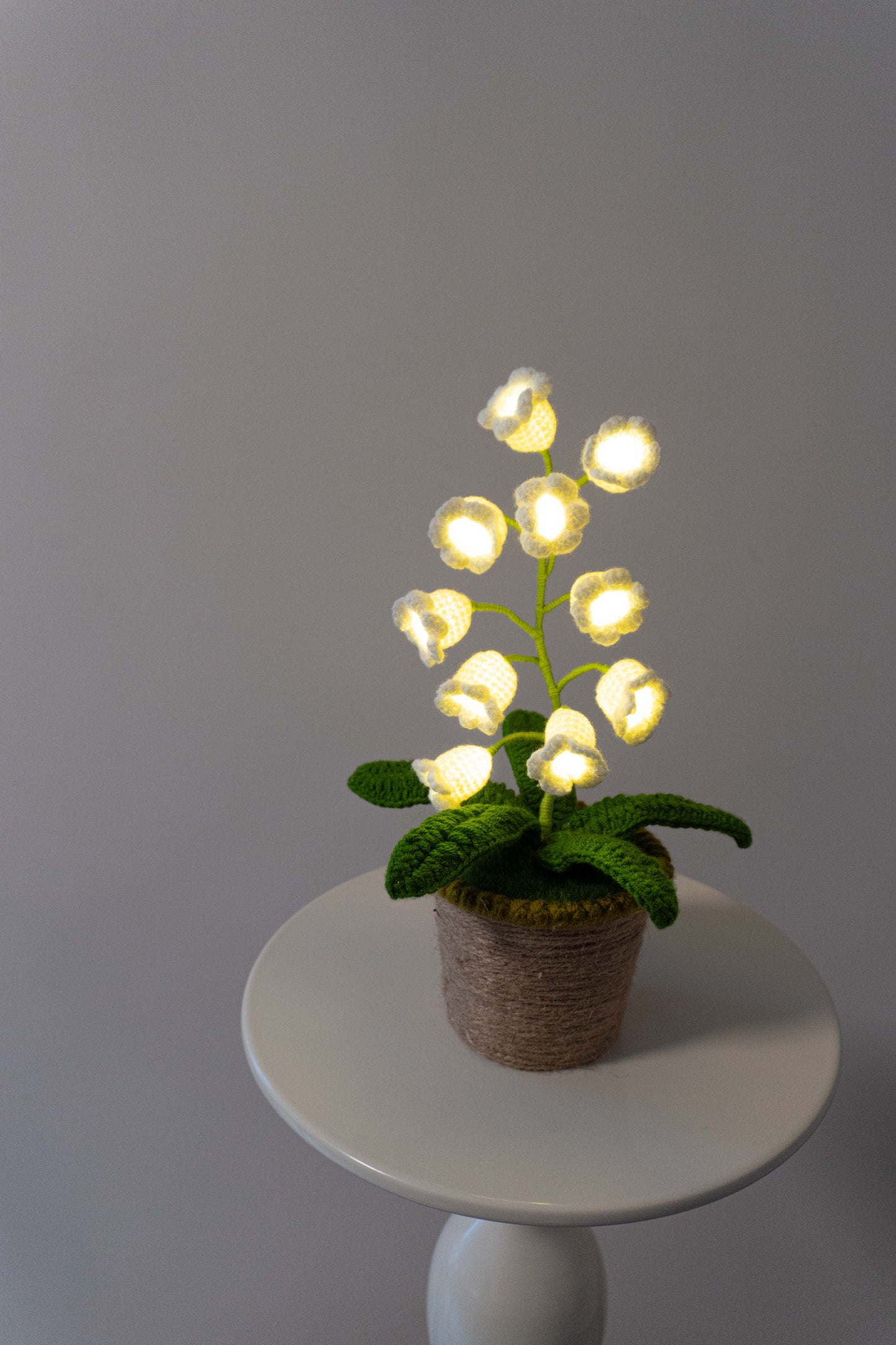 燈飾|睡房設計夜燈|盆栽燈手工針織鈴蘭🌹Lily of the Valley Lamp