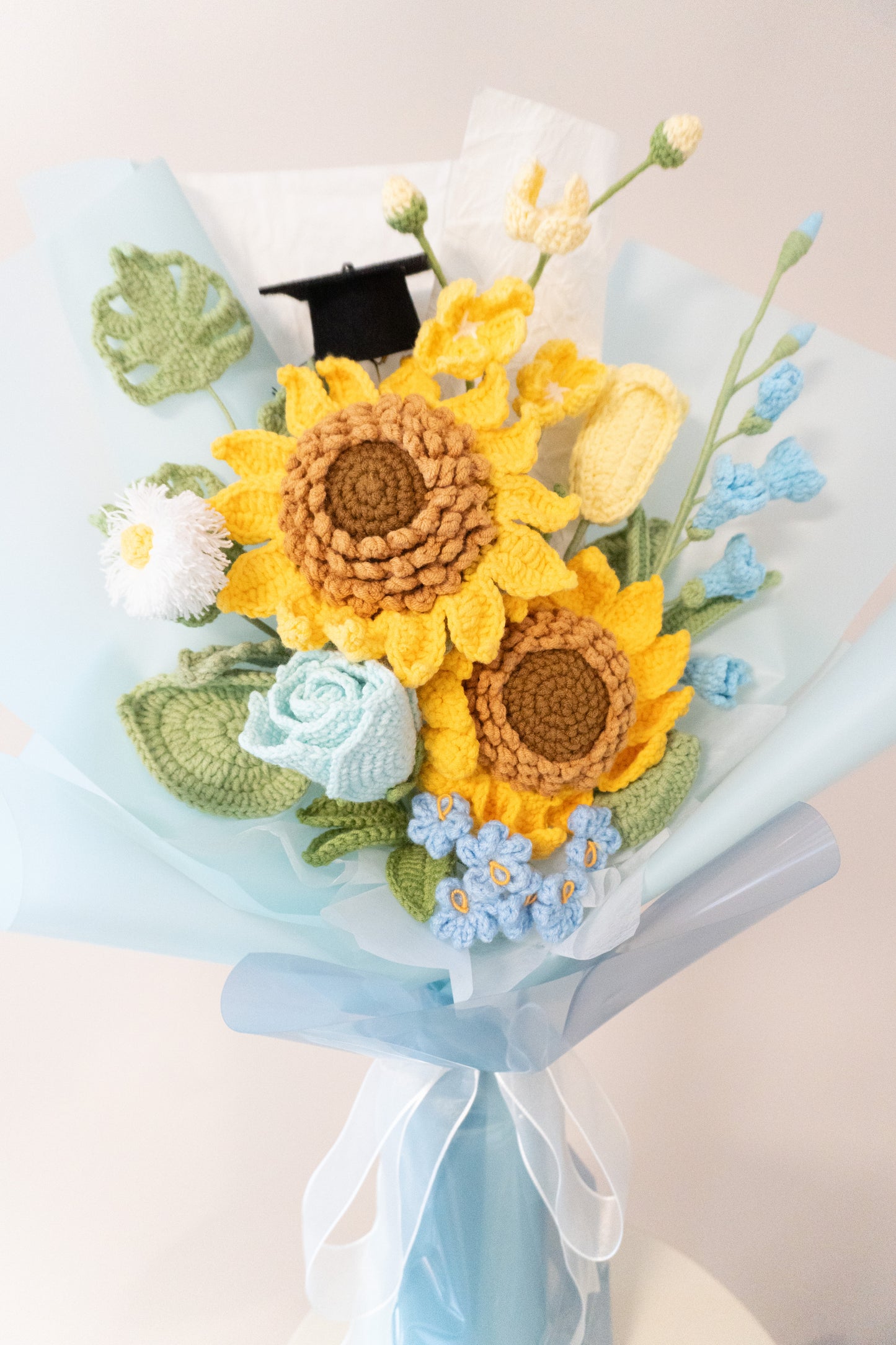 向日葵鬱金香蒲公英編織花束 · 多色可選💐Twins Star