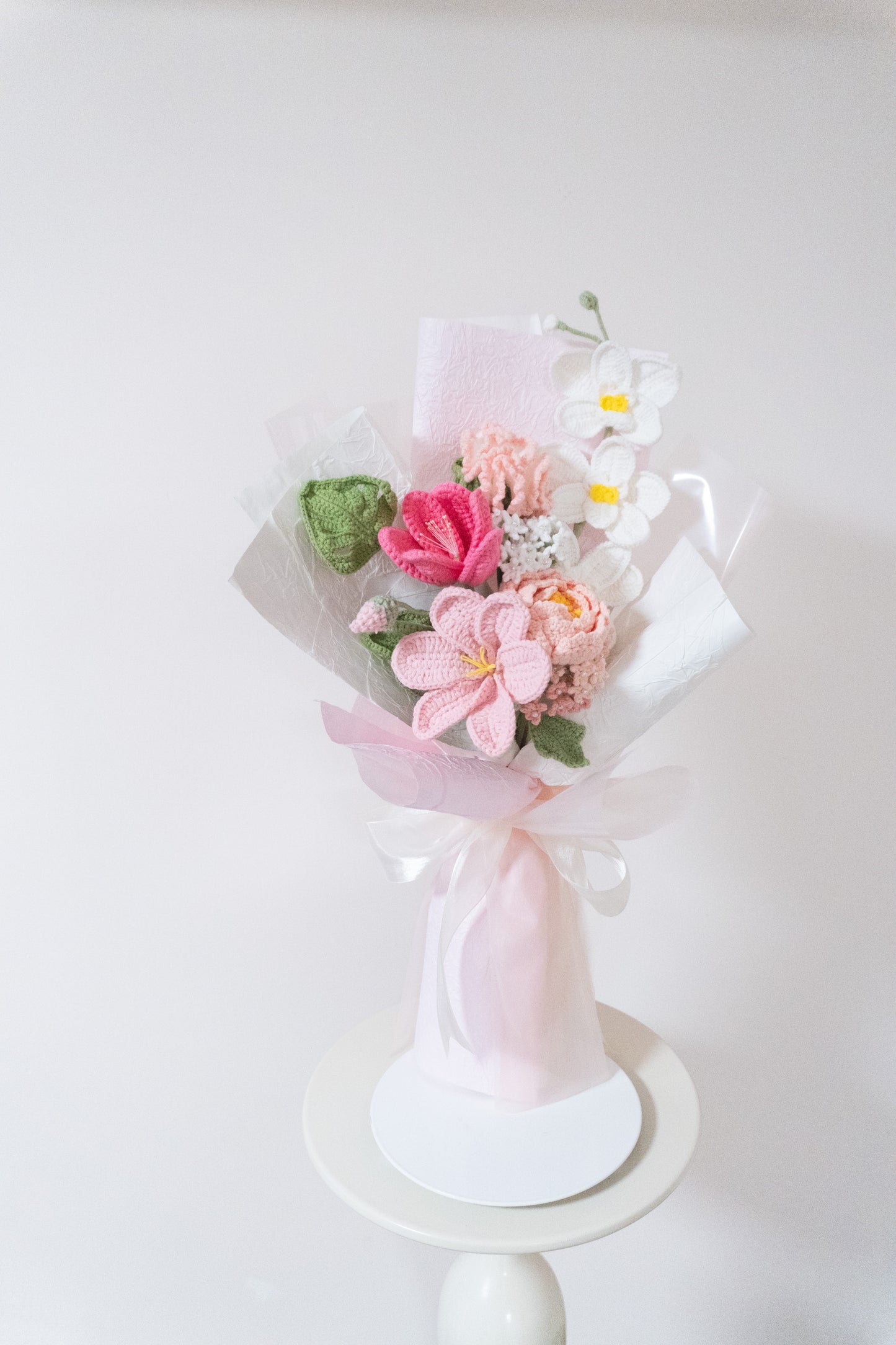 康乃馨鬱金香牡丹蘭花編織花束💐Beloved