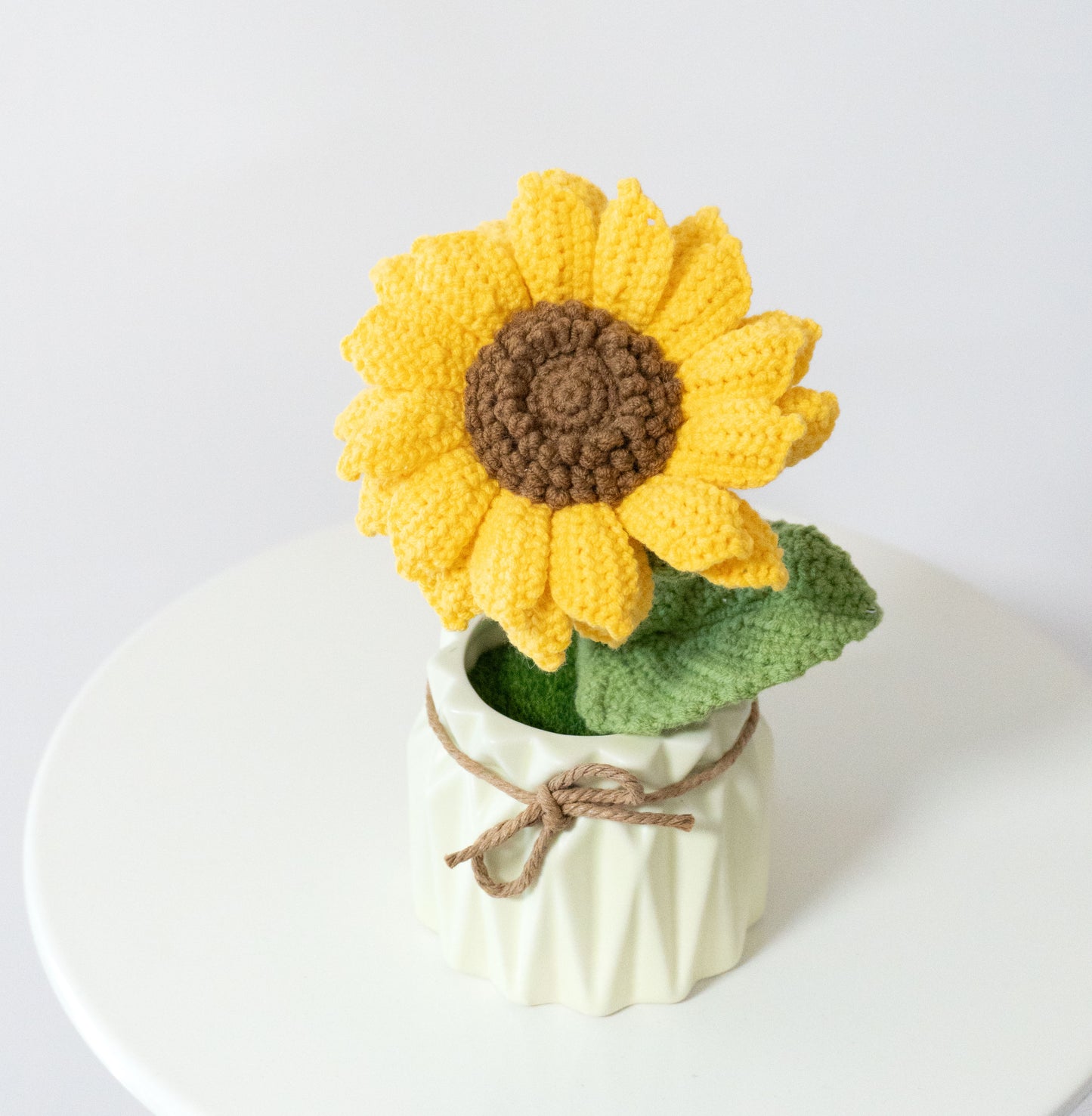 Sunshine🌻手工編織向日葵盆栽| 辦公室室內裝飾禮品