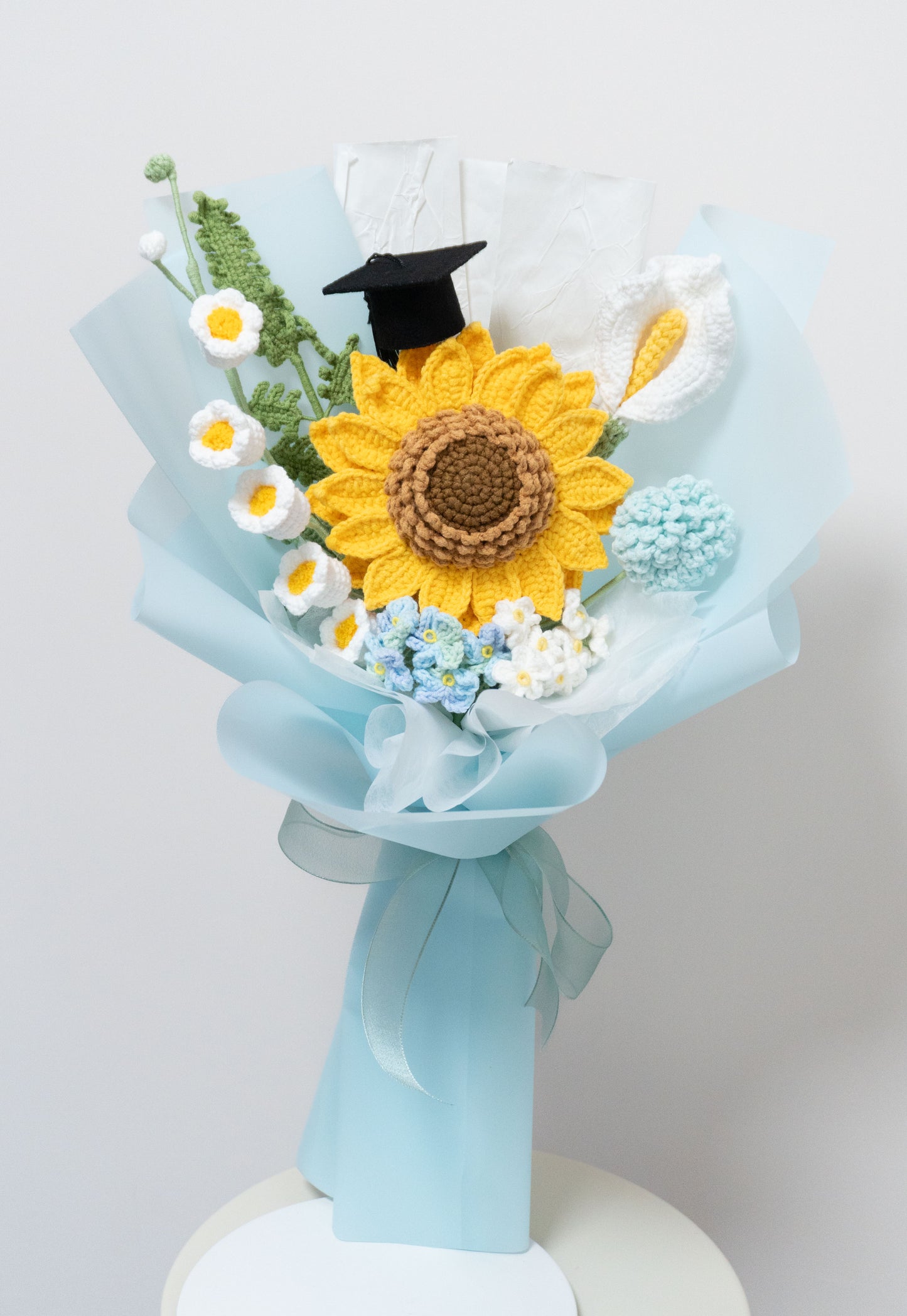 Sunshine of My Life💐Sunflower and lily of the valley woven bouquet. Multiple colors available
