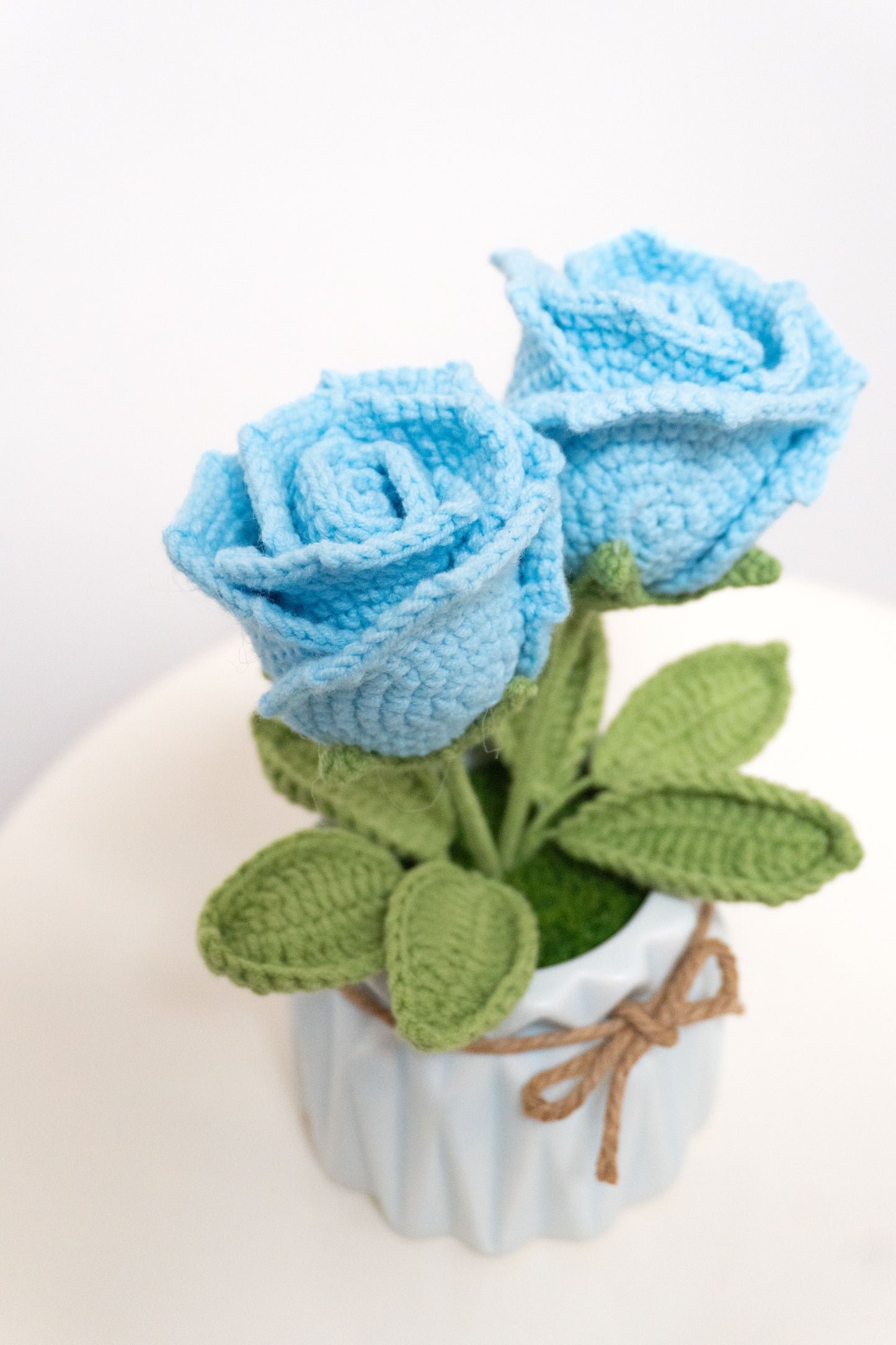 Rose🌹編織玫瑰小盆裁,多色可選