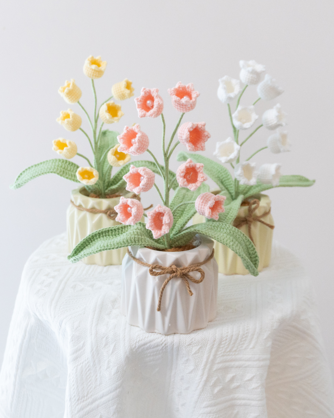 Lily of the Valley🌹針織鈴蘭小盆栽