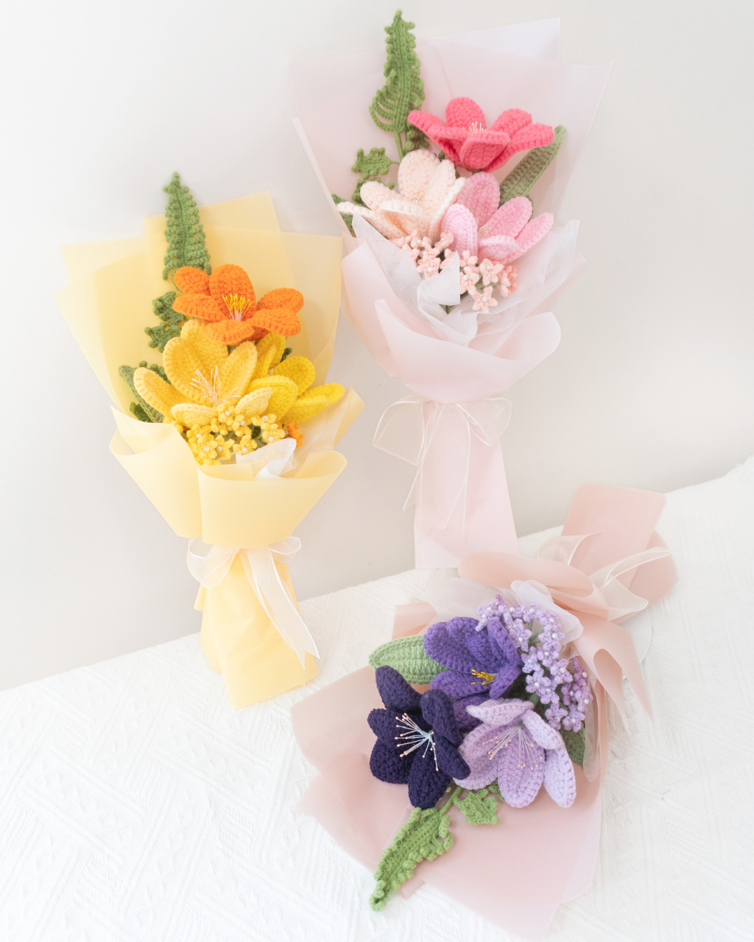 For You💐Tulip and Gypsophila Braided Bouquet