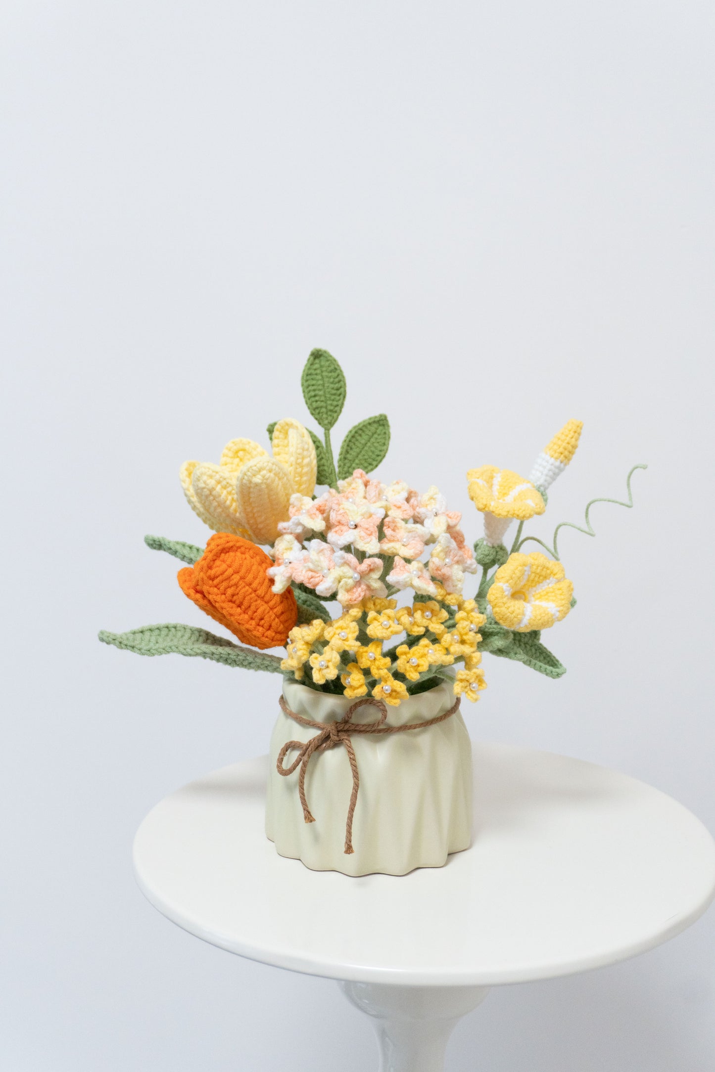 Gypsophila, hydrangea, tulip, morning glory, woven flower small potted plant, multiple colors available 🌸Bliss