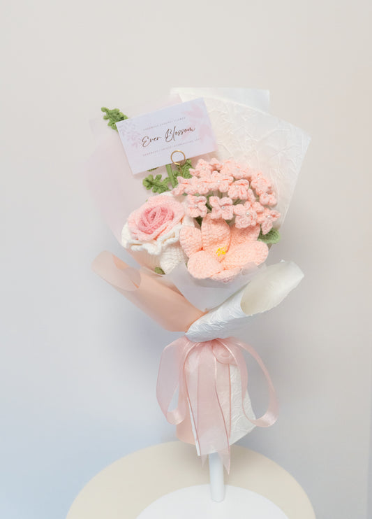 Truly🌸繡球鬱金香玫瑰編織花束 · 多色可選