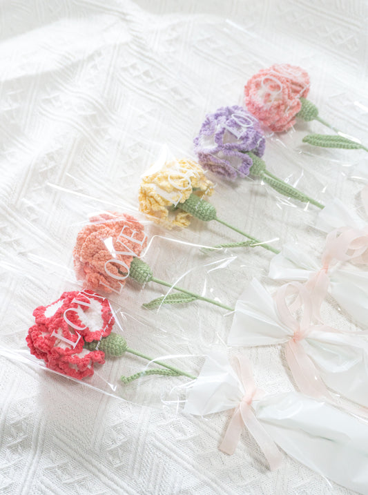 Carnation🌸單枝康乃馨針織花