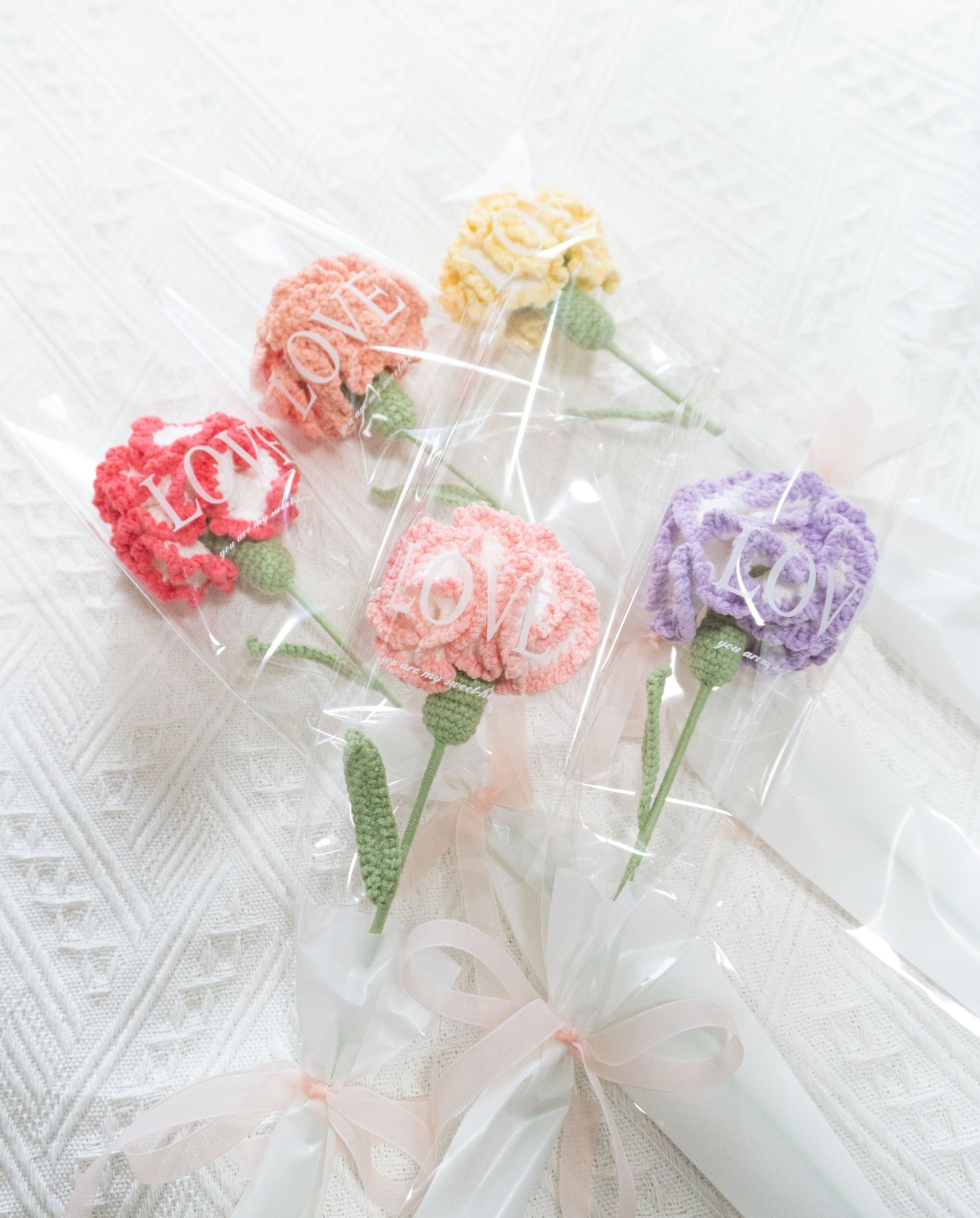 Carnation🌸單枝康乃馨針織花