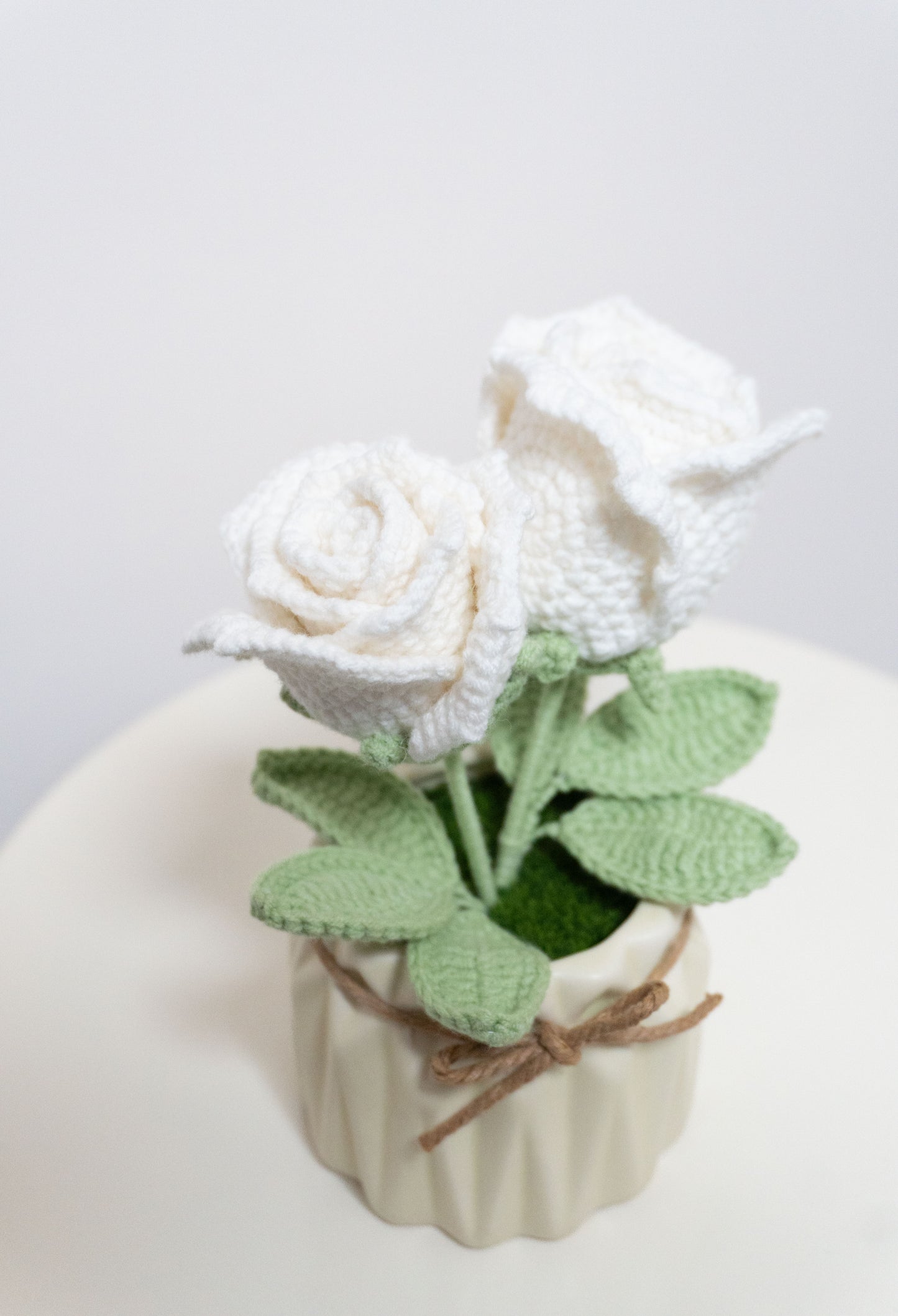 Rose🌹編織玫瑰小盆裁，多色可選