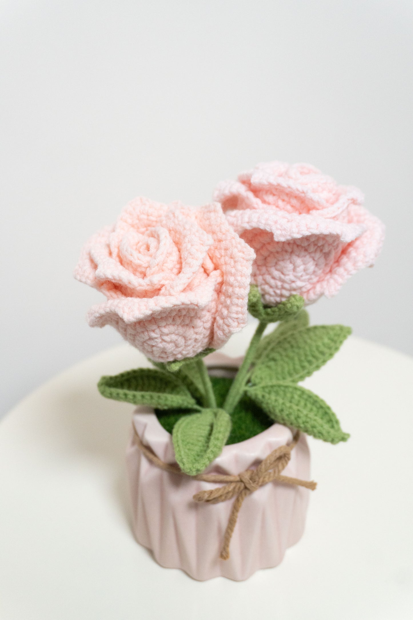 Rose🌹編織玫瑰小盆裁，多色可選