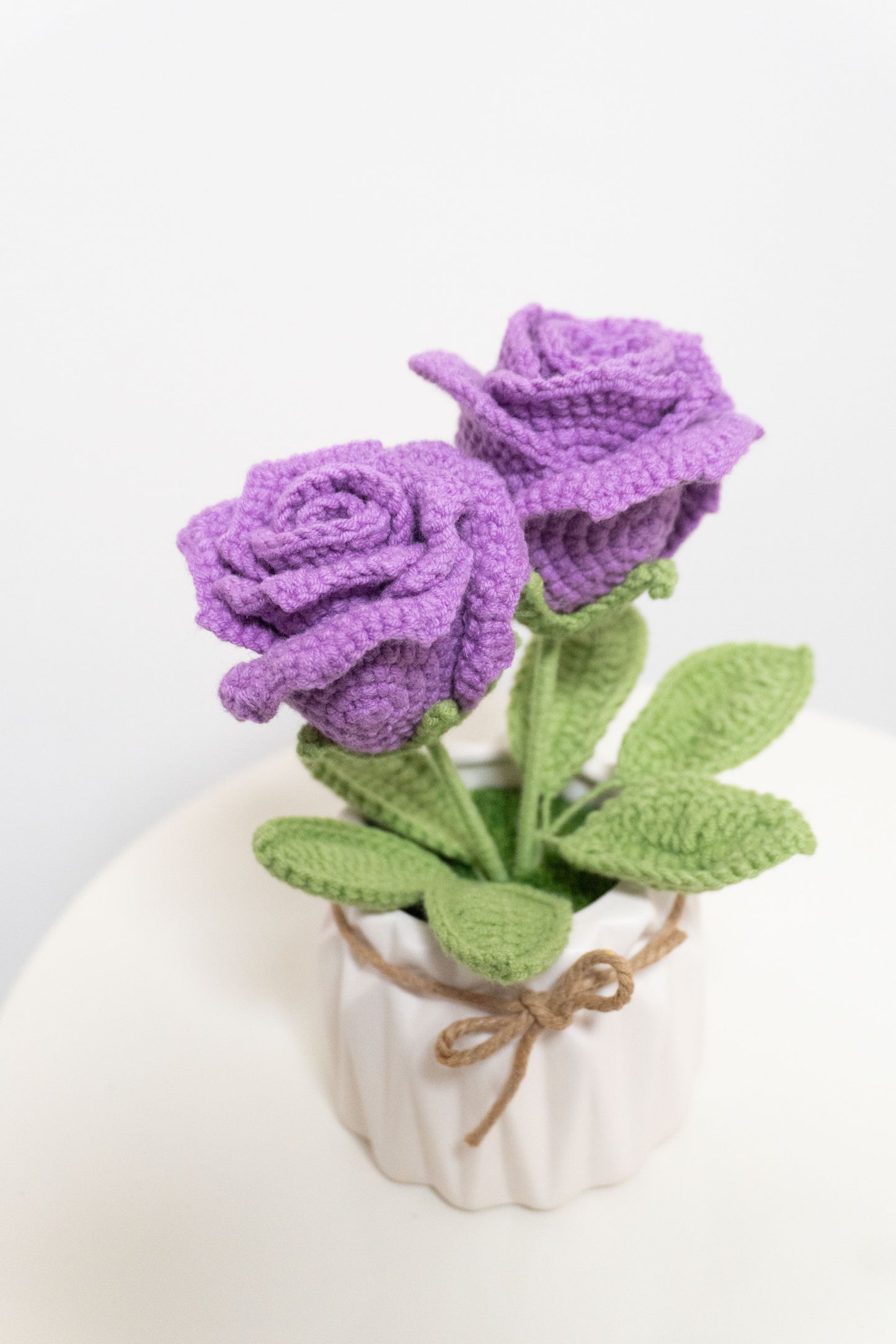 Rose🌹編織玫瑰小盆裁，多色可選