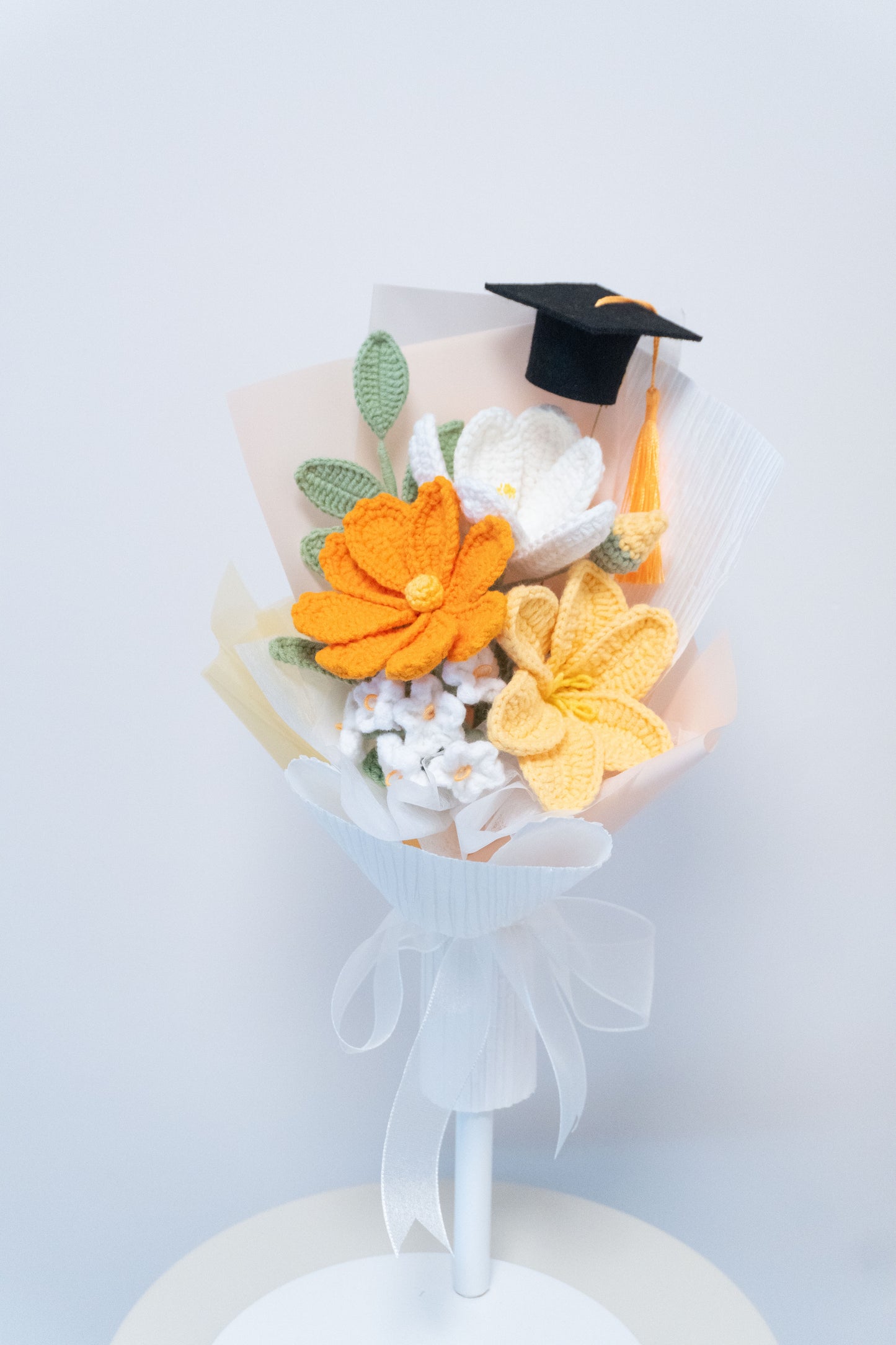 이노센스💐튤립, 코스모스, 勿忘草, 통꽃으로 만든 작은 꽃다발 · 다양한 색상 제공
