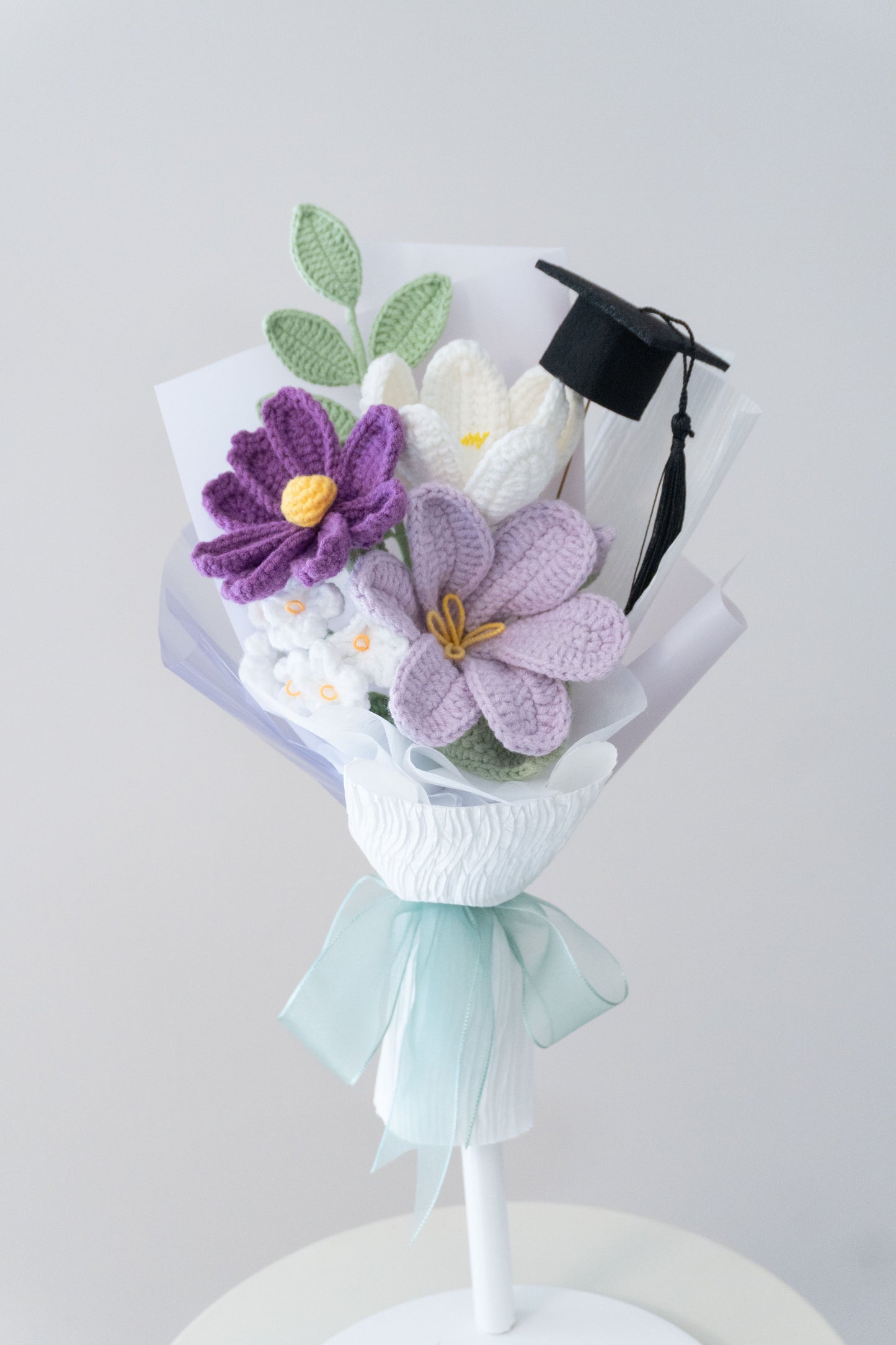 이노센스💐튤립, 코스모스, 勿忘草, 통꽃으로 만든 작은 꽃다발 · 다양한 색상 제공