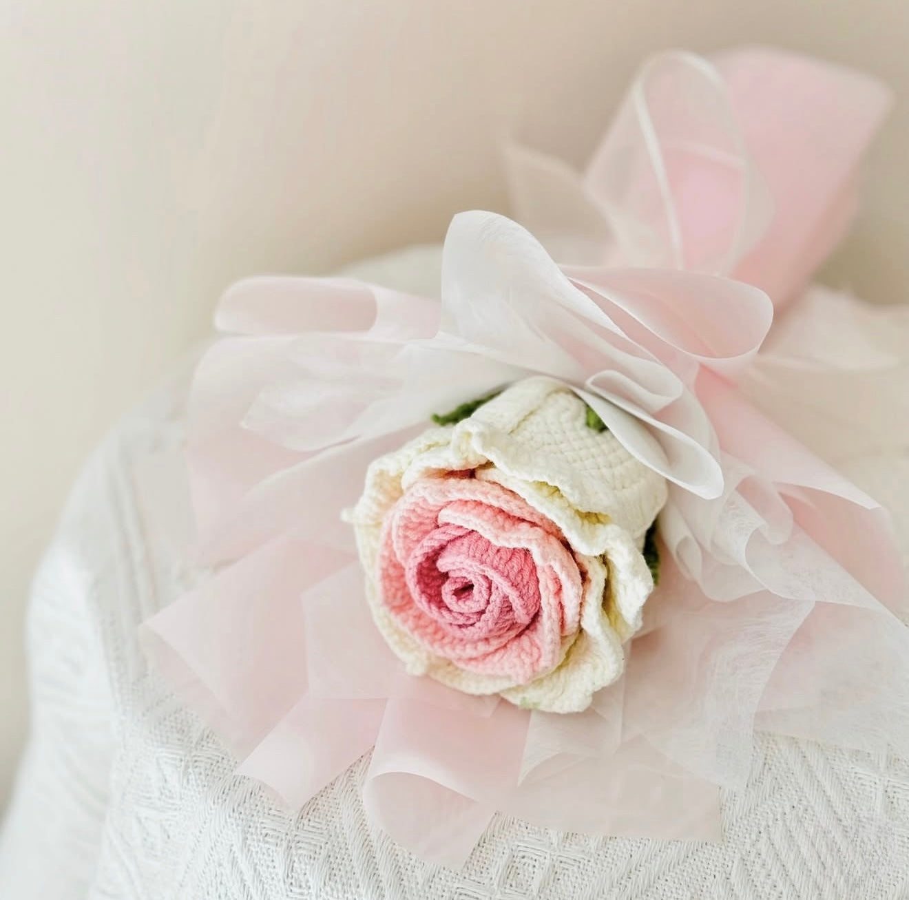 玫瑰單枝編織花🌹My Heart