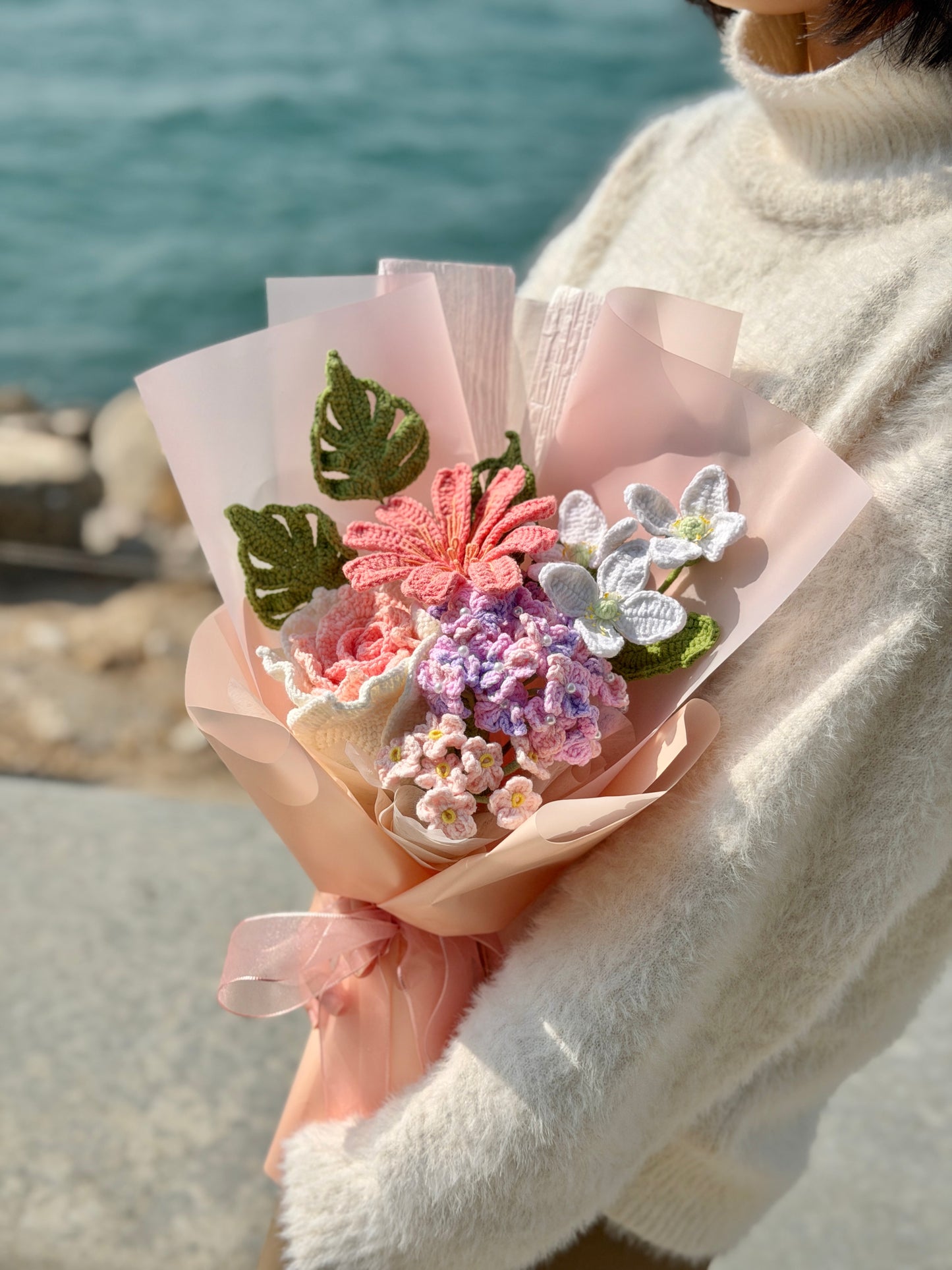 祝福禮物繡球花玫瑰 (粉紅)· 多色可選🌸Bomb of Love