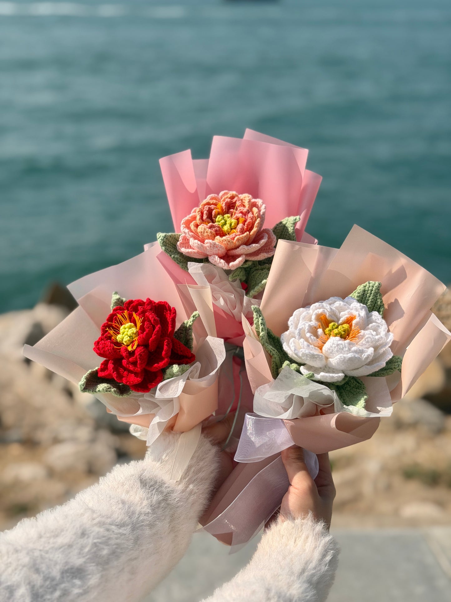 Lavish🌹牡丹-單枝編織花