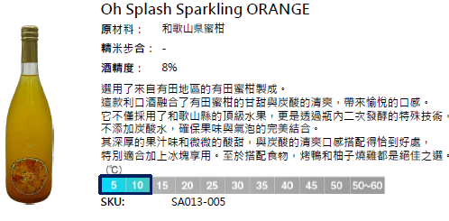清酒｜Oh Splash - Original/ Yuzu/ Orange/ Peach