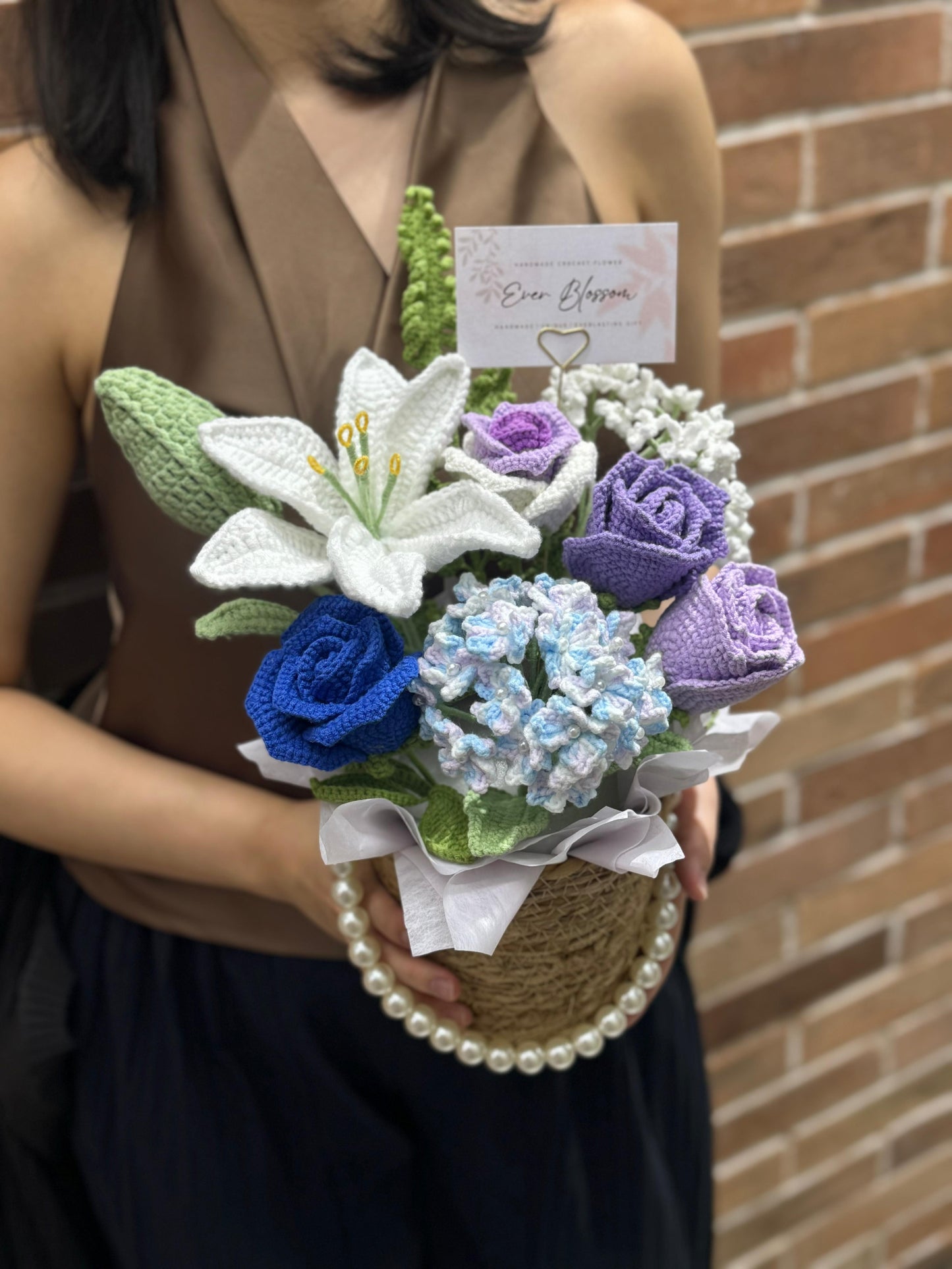 開張拜年新居祝賀花籃｜百合飛燕草蝴蝶蘭編織花籃 🌸Bloom of Bless